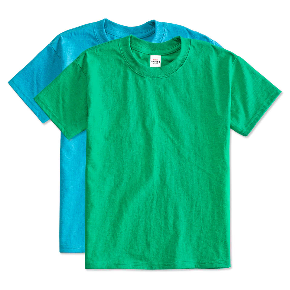 Green Q Hanes Tagless Tee T-Shirt 